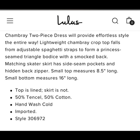 Lulu’s - Accompany Me Blue Chambray 2 Piece Dress - Picture 7 of 7